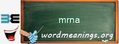 WordMeaning blackboard for mrna